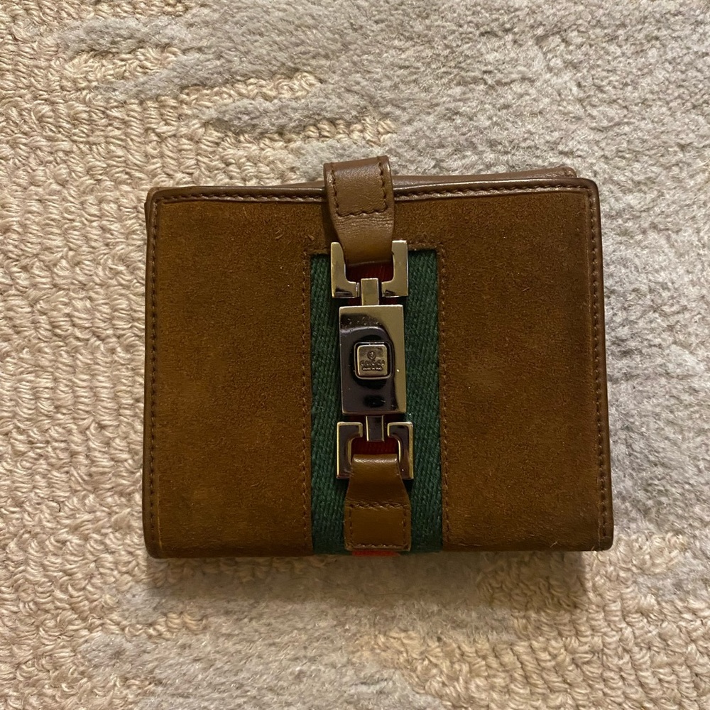 Gucci Jackie Sherry Line Clasp Bifold Wallet